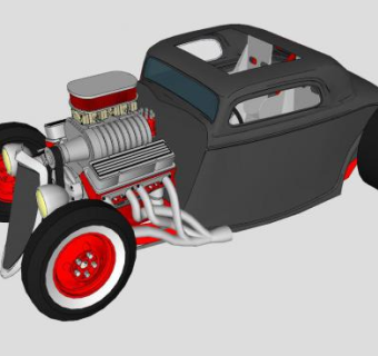 福特汽车构架改装SU模型下载_sketchup草图大师SKP模型