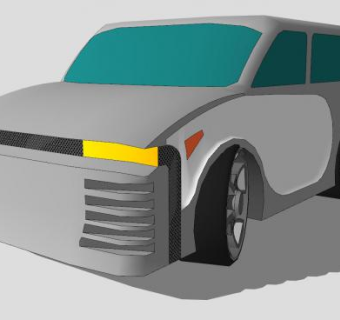 商务车草图SU模型下载_sketchup草图大师SKP模型