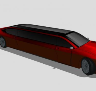 加长版豪华轿车SU模型下载_sketchup草图大师SKP模型
