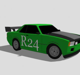 R24双门赛车SU模型下载_sketchup草图大师SKP模型