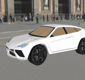 兰博基尼野牛SUV汽车SU模型下载_sketchup草图大师SKP模型