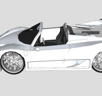 法拉利F50跑车改装版SU模型下载_sketchup草图大师SKP模型
