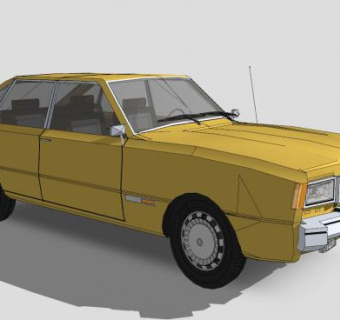 别克云雀轿车SU模型下载_sketchup草图大师SKP模型