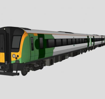 火车列车SU模型下载_sketchup草图大师SKP模型