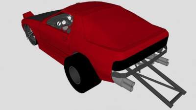 马自达RX7跑车车辆SU模型下载_sketchup草图大师SKP模型