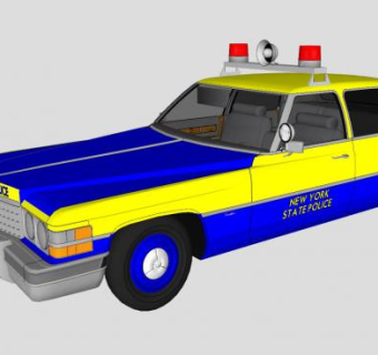 凯迪拉克纽约警车SU模型下载_sketchup草图大师SKP模型