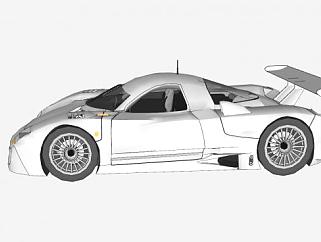 尼桑R390赛车SU模型下载_sketchup草图大师SKP模型