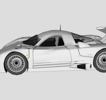 尼桑R390赛车SU模型下载_sketchup草图大师SKP模型