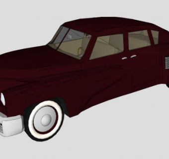 深褐色轿跑SU模型下载_sketchup草图大师SKP模型