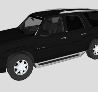 凯迪拉克ESV豪华SUV汽车SU模型下载_sketchup草图大师SKP模型