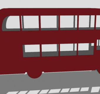 伦敦红色双层巴士SU模型下载_sketchup草图大师SKP模型