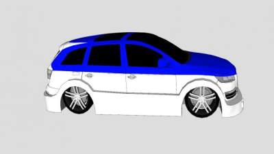 奥迪Q7中大型SUV汽车SU模型下载_sketchup草图大师SKP模型