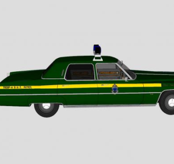 凯迪拉克佛蒙特州警车SU模型下载_sketchup草图大师SKP模型