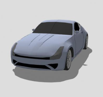 双门跑车SU模型下载_sketchup草图大师SKP模型