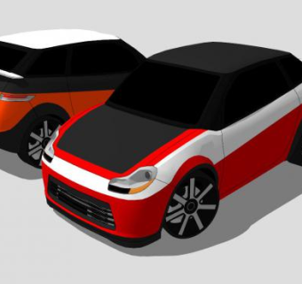 紧凑车车辆SU模型下载_sketchup草图大师SKP模型