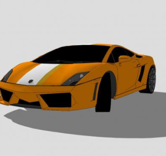兰博基尼盖拉多跑车SU模型下载_sketchup草图大师SKP模型