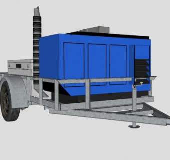 拖车卡车车辆SU模型下载_sketchup草图大师SKP模型