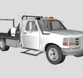 福特f-250家用皮卡SU模型下载_sketchup草图大师SKP模型