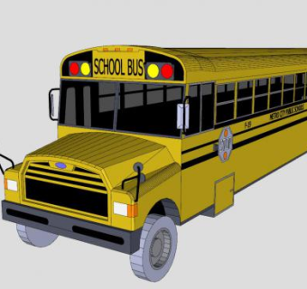 公共巴士车辆SU模型下载_sketchup草图大师SKP模型