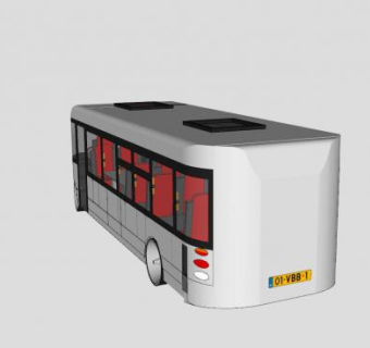 豪华配套座椅巴士SU模型下载_sketchup草图大师SKP模型