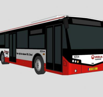 威立雅电动巴士SU模型下载_sketchup草图大师SKP模型