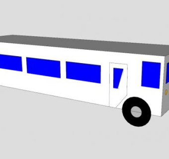 简易公交车面板SU模型下载_sketchup草图大师SKP模型
