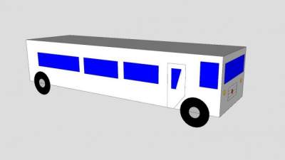简易公交车面板SU模型下载_sketchup草图大师SKP模型