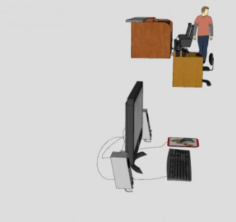 拓扑结构电脑设计巴士SU模型下载_sketchup草图大师SKP模型