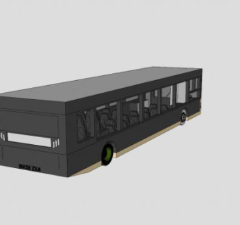 沃尔沃B10BLE客车SU模型下载_sketchup草图大师SKP模型