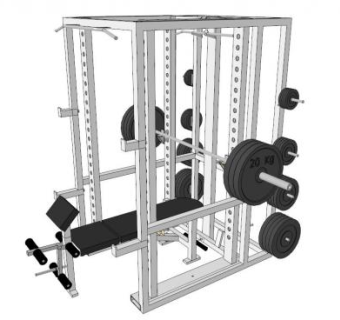 体育健身能量架SU模型下载_sketchup草图大师SKP模型