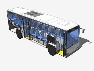 公交车<em>剖面图</em>SU模型下载_sketchup草图大师SKP模型