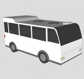简易小型巴士SU模型下载_sketchup草图大师SKP模型