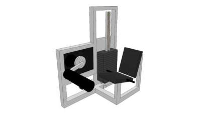 健身腿部器材SU模型下载_sketchup草图大师SKP模型