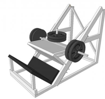 体育健身器材腿部SU模型下载_sketchup草图大师SKP模型