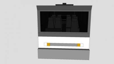 简易公共汽车SU模型下载_sketchup草图大师SKP模型