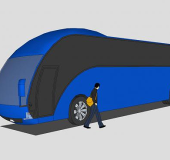 豪华客车SU模型下载_sketchup草图大师SKP模型