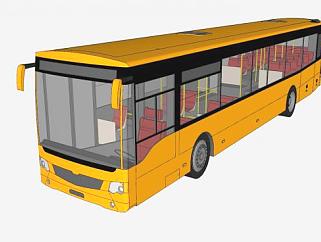 大型公共汽车SU模型下载_sketchup草图大师SKP模型