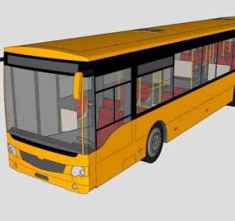 大型公共汽车SU模型下载_sketchup草图大师SKP模型