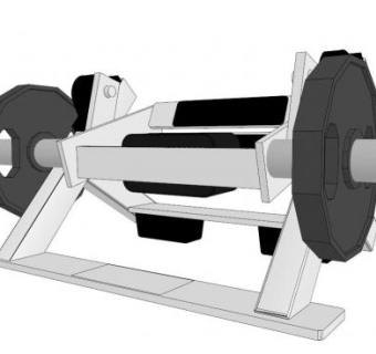 健身器材锤的力量SU模型下载_sketchup草图大师SKP模型