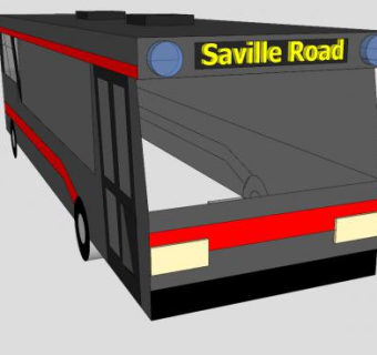 萨维尔路路线公交草图SU模型下载_sketchup草图大师SKP模型