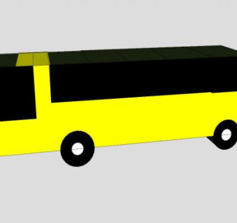 简易巴士面板SU模型下载_sketchup草图大师SKP模型