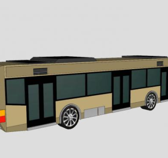 商用巴士SU模型下载_sketchup草图大师SKP模型