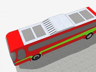 中型<em>巴士SU模型</em>下载_sketchup草图大师SKP模型