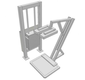 现代肩压机SU模型下载_sketchup草图大师SKP模型