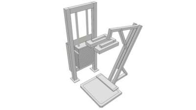 现代肩压机SU模型下载_sketchup草图大师SKP模型