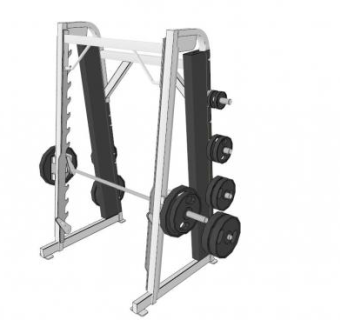 健身臂力器材SU模型下载_sketchup草图大师SKP模型