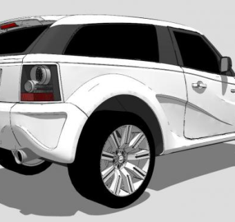 路虎越野车SU模型下载_sketchup草图大师SKP模型