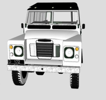 路虎卫士吉普车SU模型下载_sketchup草图大师SKP模型