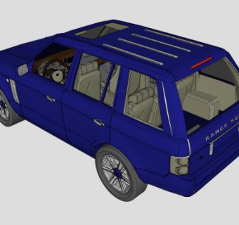 路虎揽胜4.2豪华SUV汽车SU模型下载_sketchup草图大师SKP模型