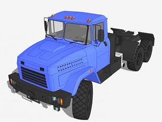KrAZ<em>重型卡车</em>SU模型下载_sketchup草图大师SKP模型